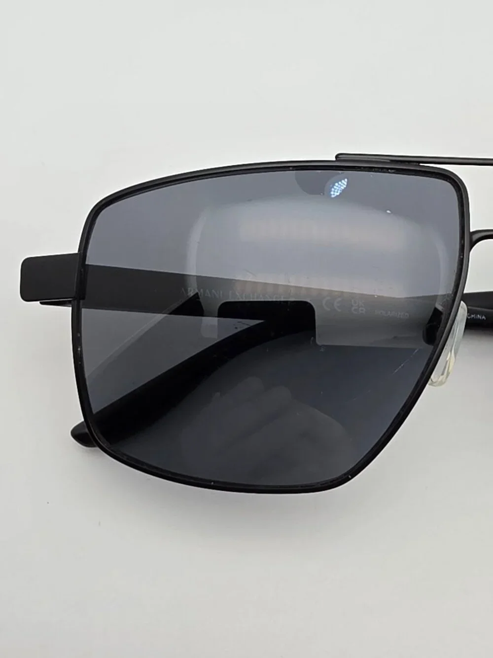 Armani Exchange AX2037S Matte Black Frame Polarized Grey Lens Sunglasses w/ Case